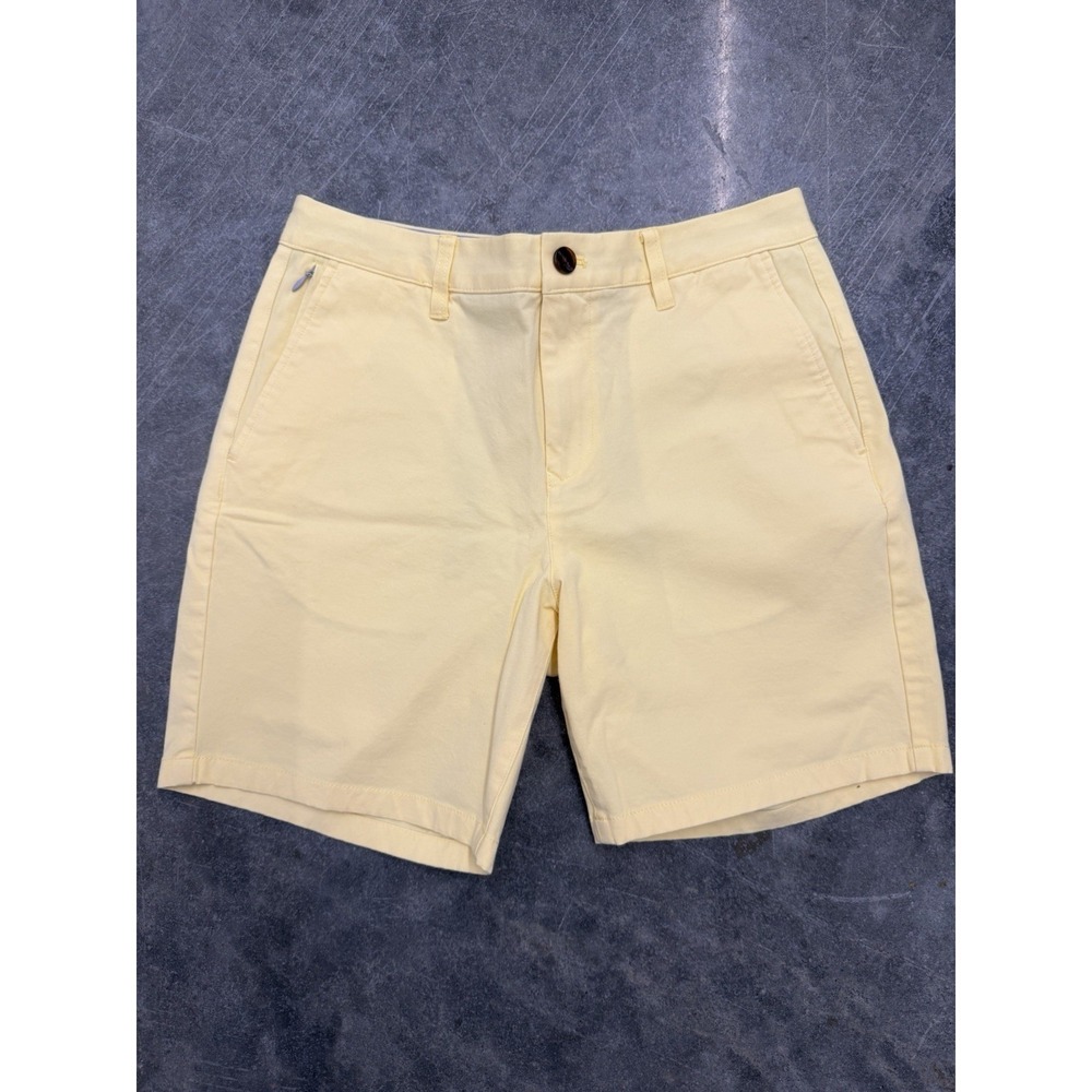 Bonobos Stretch Chino Shorts Mens 30 Yellow Standard Fit 7" Inseam Casual Preppy